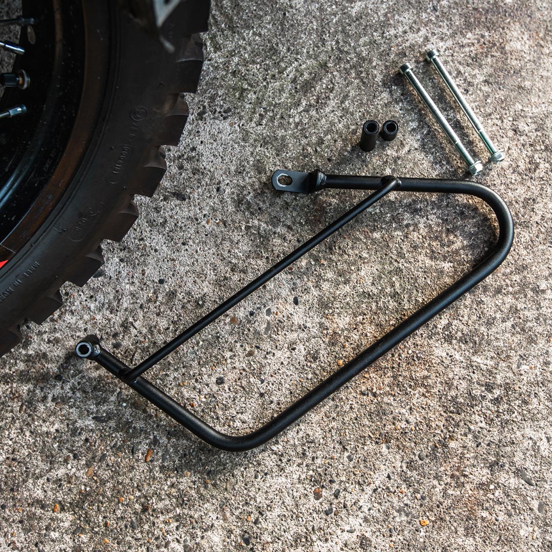 Better saddlebag holder for Himalayan Royal Enfield.