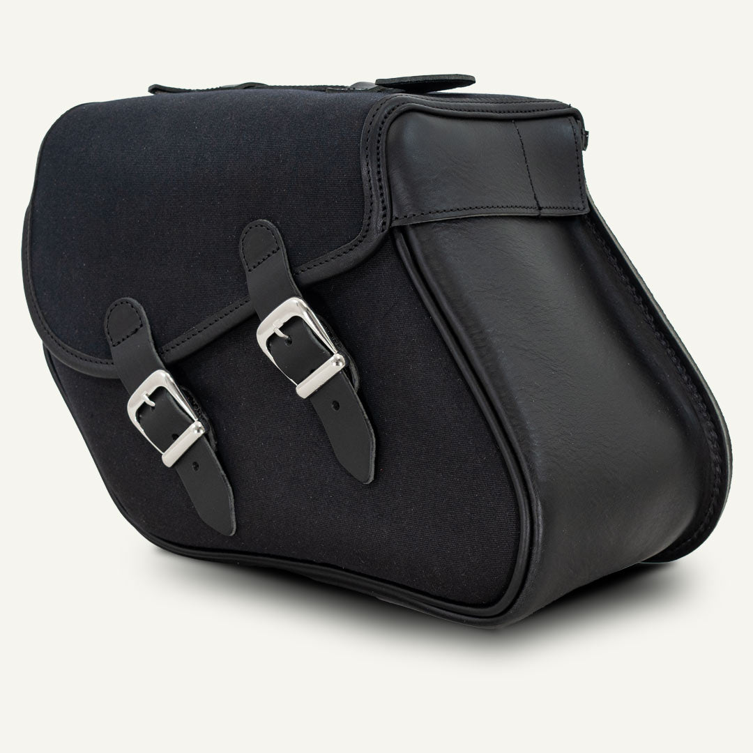 Black panniers for scout bobber.