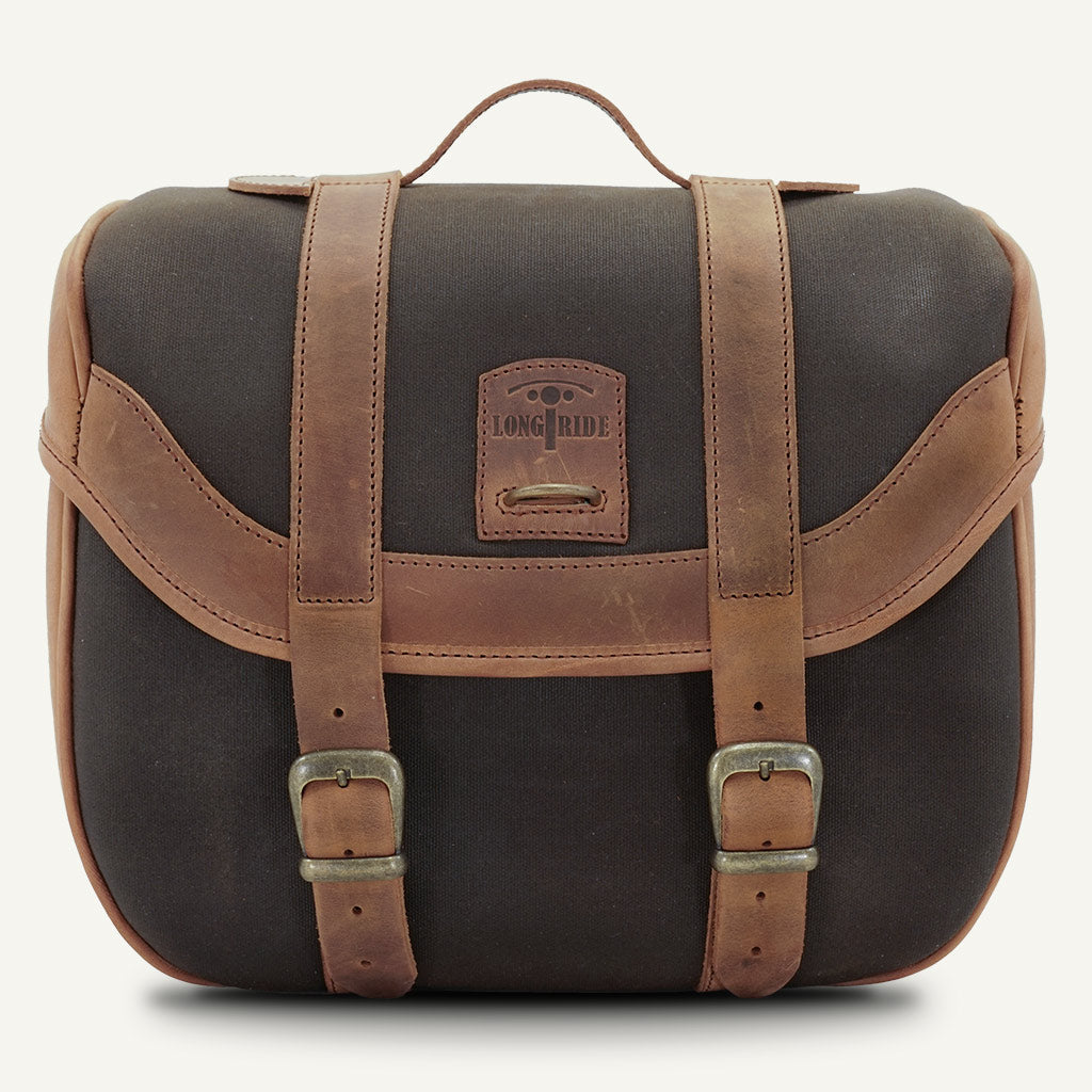 Cool hard pannier kaki waxed coton.