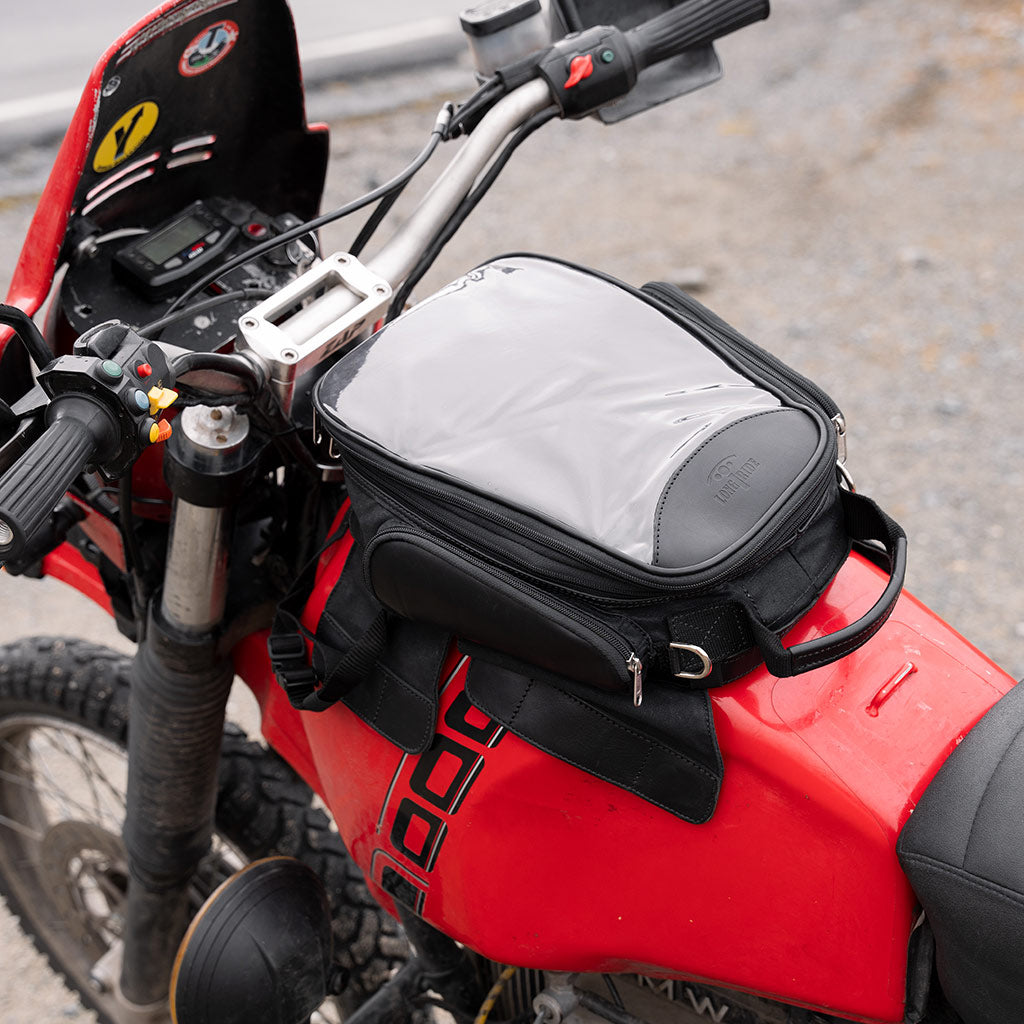 Best magnetic tank bag leather waxed cotton.