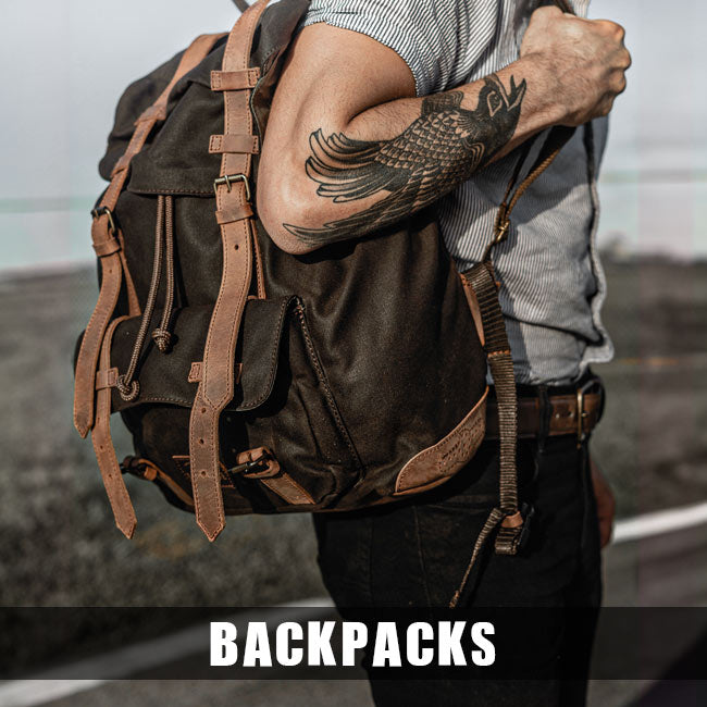 Backpack for motorcycle rider.