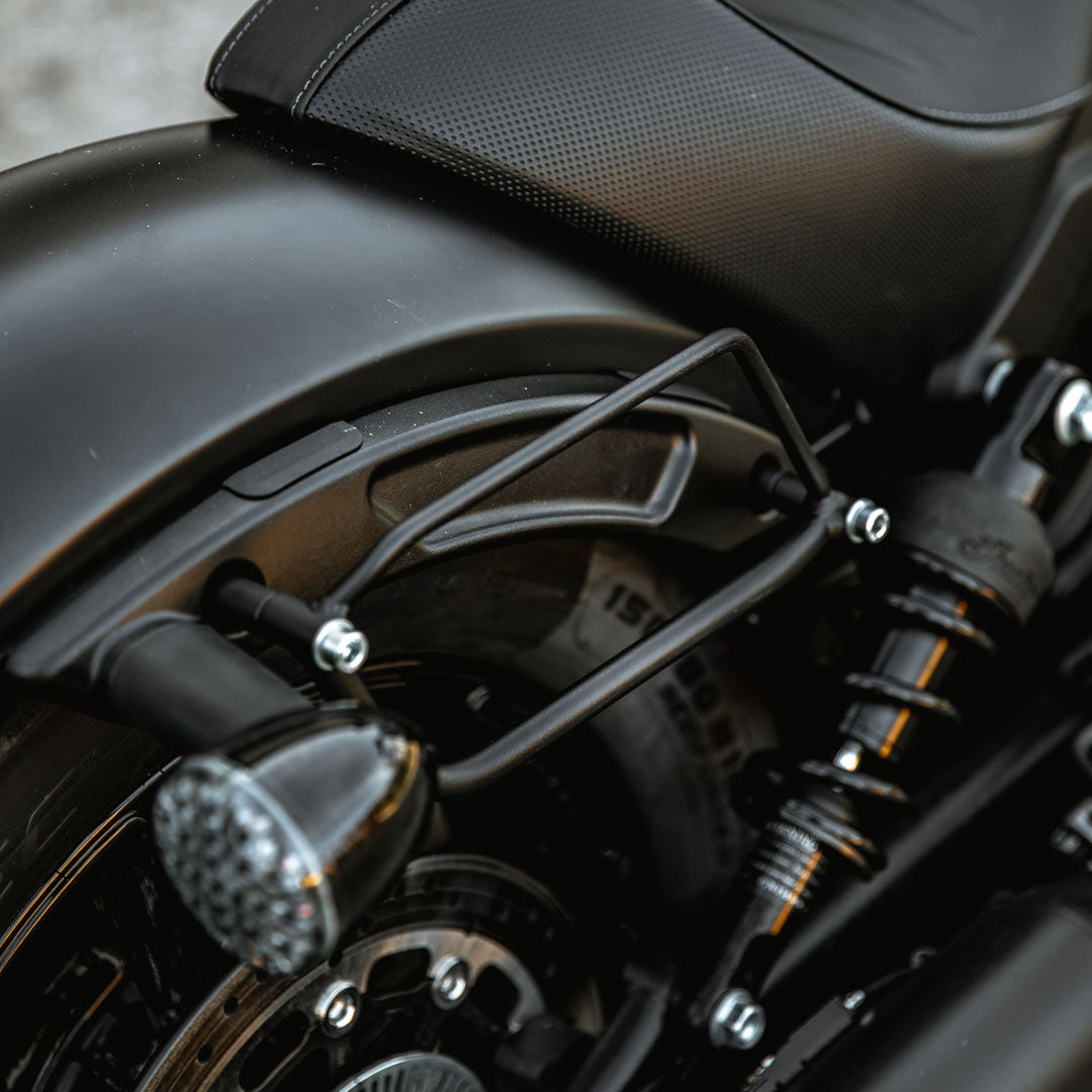 Saddlebag frame Indian Bobber.  Edit alt text