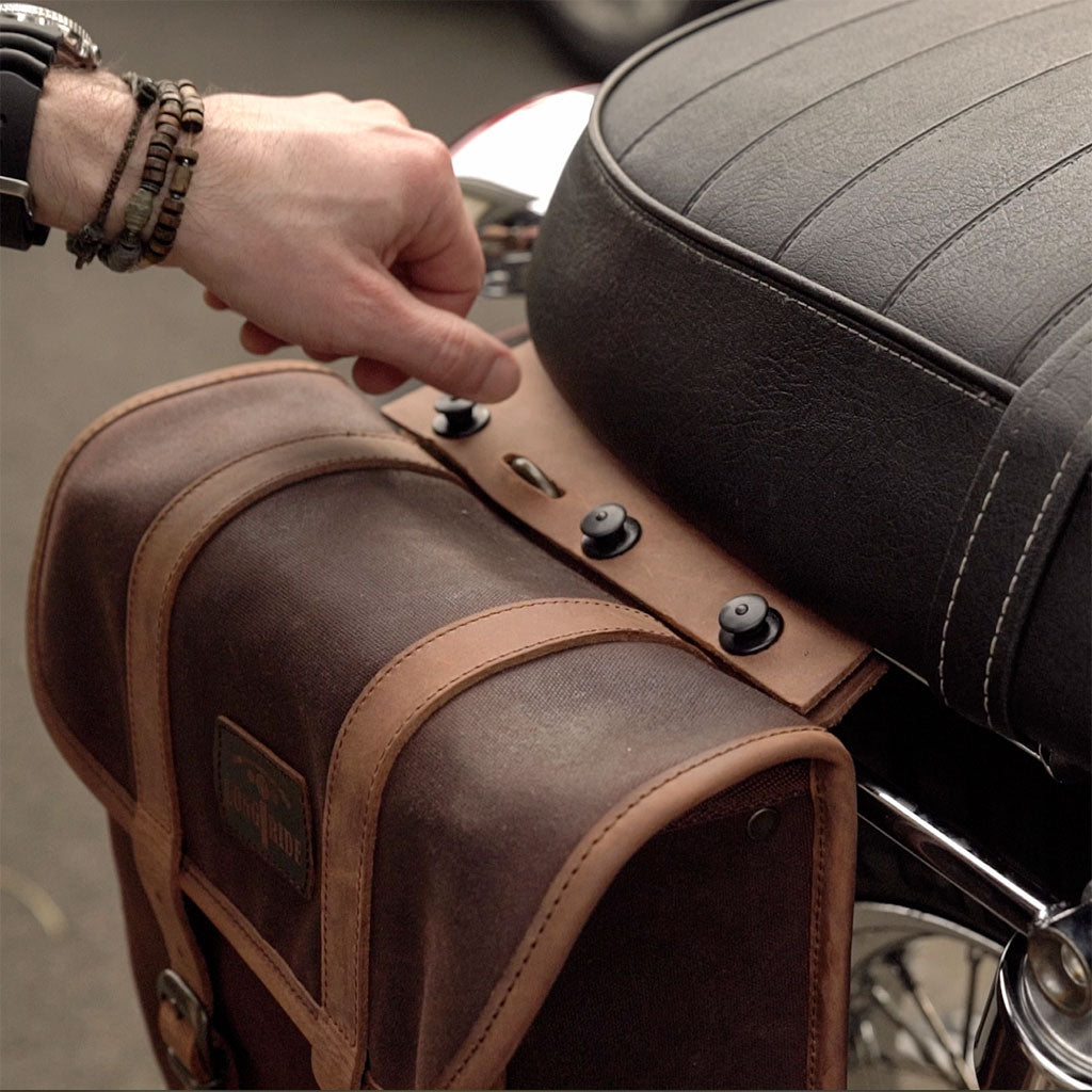 Vintage Motorcycle Saddlebag: Mini Patriot - LONGRIDE