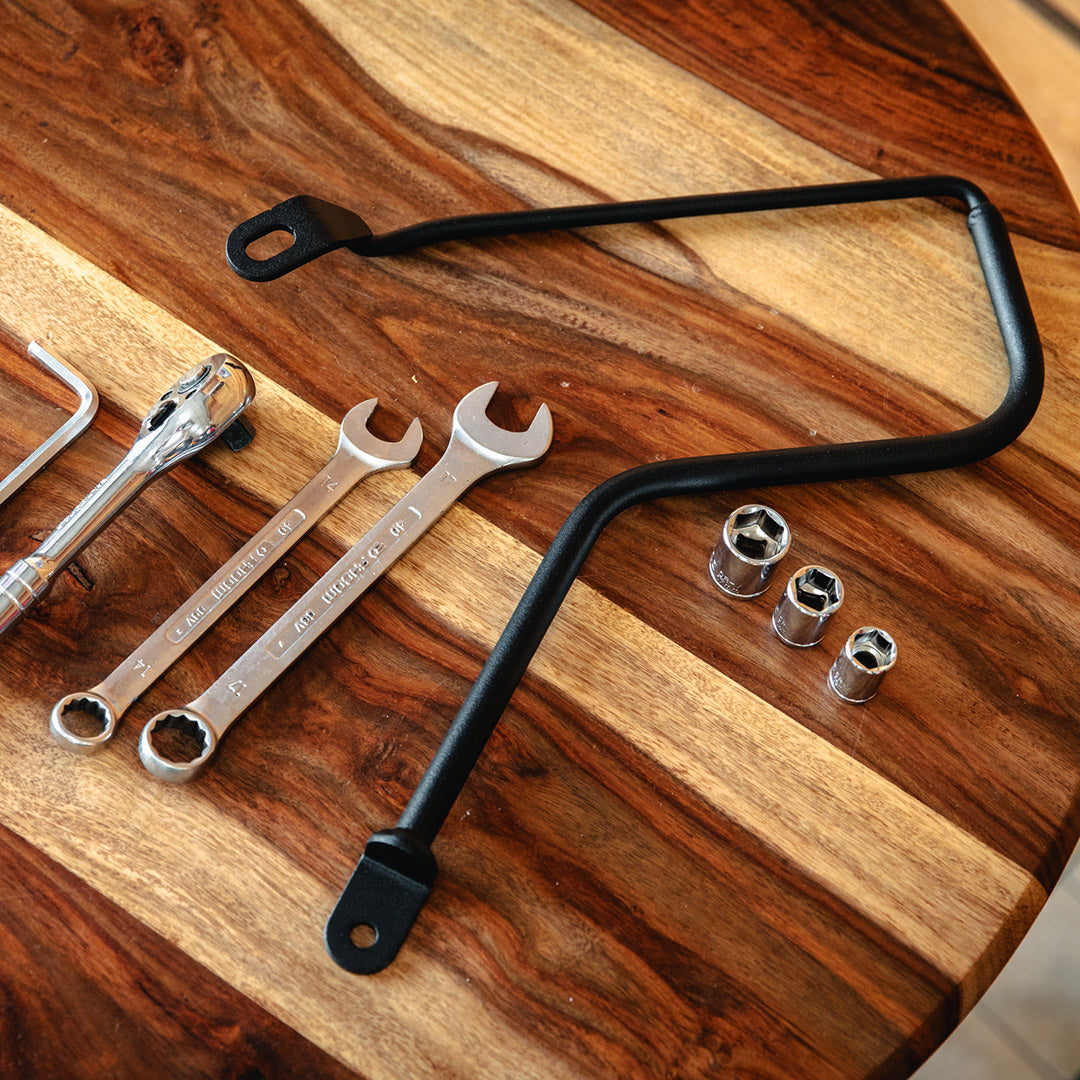 Saddlebag mount for Shotgun Royal Enfield.