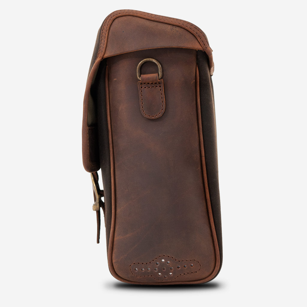 Railroad Mail Bag With Lock Leather And Canvas