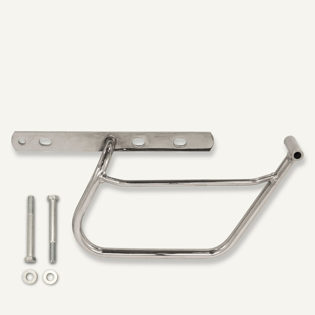 Saddlebag holders for Harley Sportster moto.